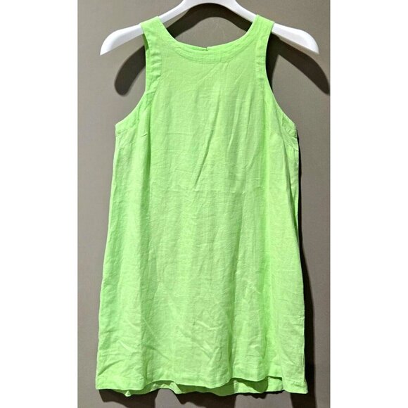A New Day Women's Small Lime Green Linen Blend Tank Top Sleeveless Mini Dress - Picture 1 of 5